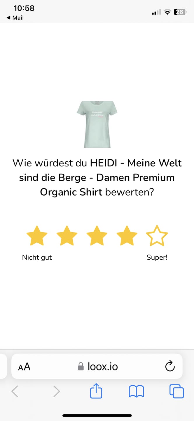 Customer photo review of HEIDI - Meine Welt sind die Berge - Damen Premium Organic Shirt