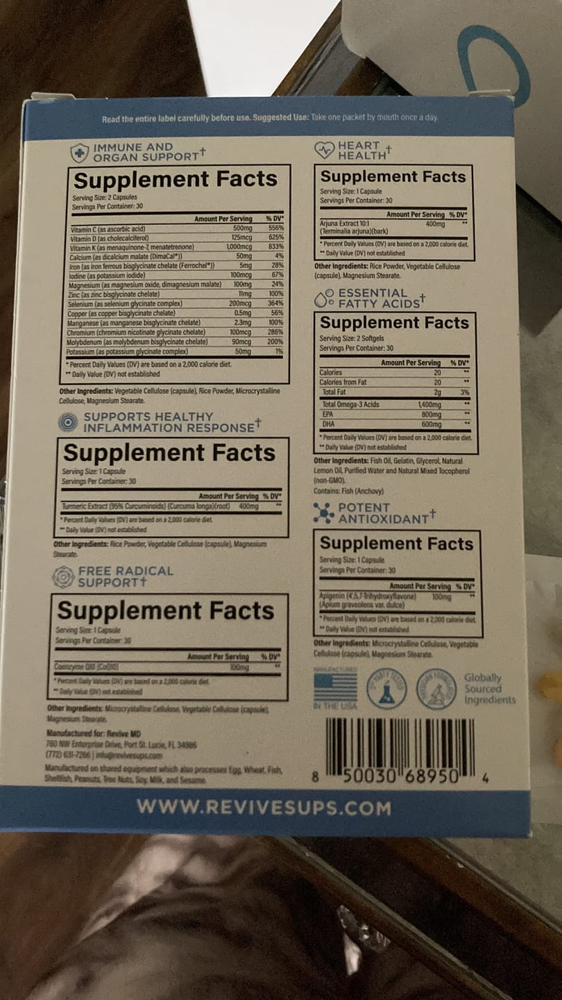 Customer photo review of Essential Vitamins Pack