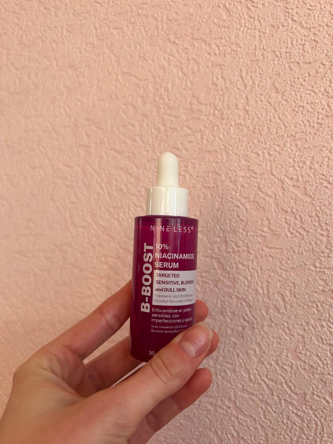 Customer photo review of Balinošs serums ar niacinamīdu Nine Less B-Boost 10% Niacinamide Serum