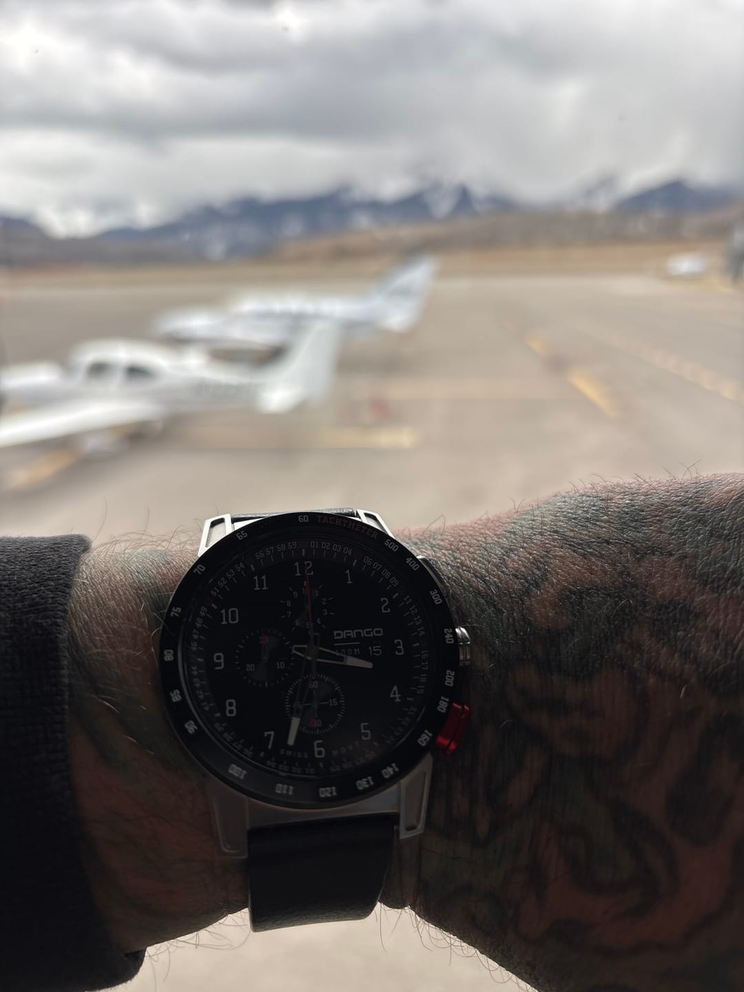 Customer photo review of CR-01 - CHRONO WATCH WITH ITALIAN LEATHER STRAP - JET BLACK