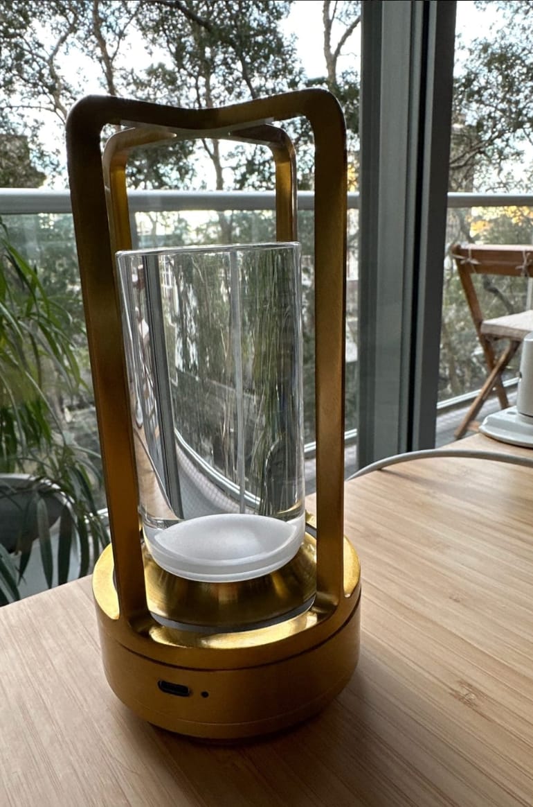 Customer photo review of Crystal Lantern Lamp