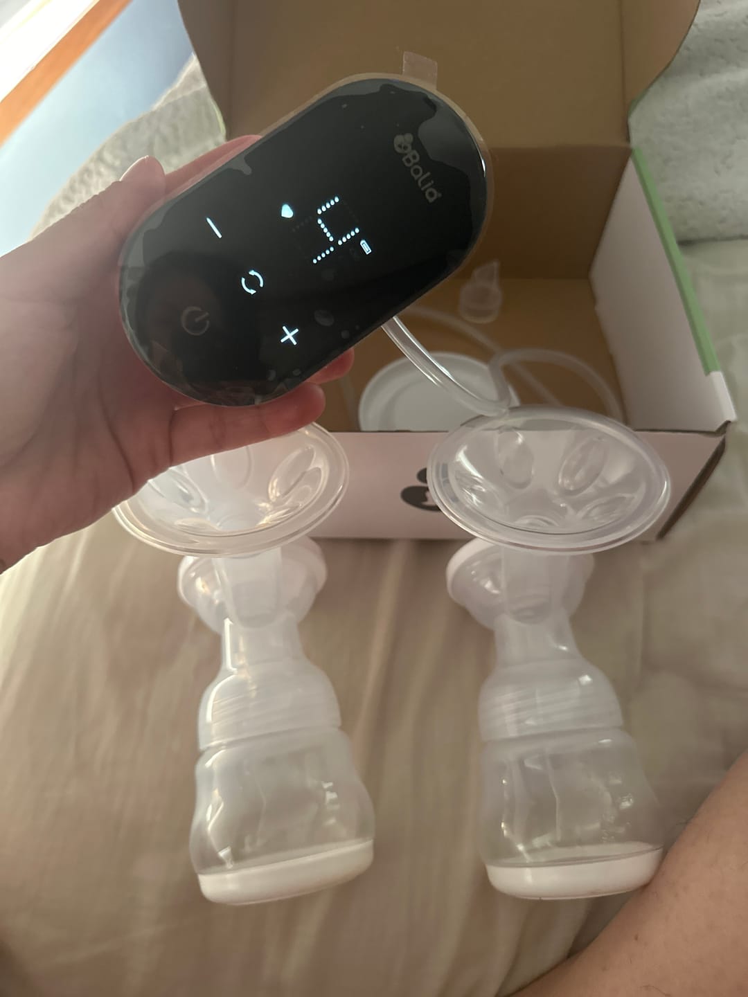 Customer photo review of Extractor de leche doble