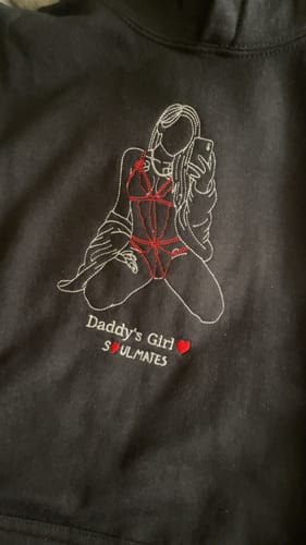 Customer photo review of Spicy Custom Embroidered Photo Hoodie