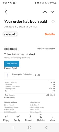 Customer photo review of Radiant Whitening Toothpaste