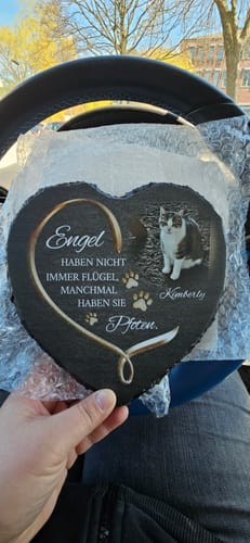 Customer photo review of Engel haben Pfoten - Individuelles Schieferherz