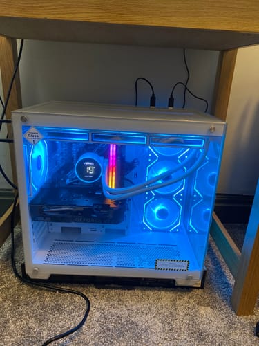 Customer photo review of Nemesis 4 White ASUS Gaming PC Bundle - AMD Ryzen 7 5700X3D RGB 16GB RAM Nvidia RTX 4060Ti 8GB N7-SE202