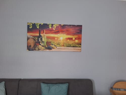 Customer photo review of Leinwandbild | Weinreben im Abendlicht | Querformat