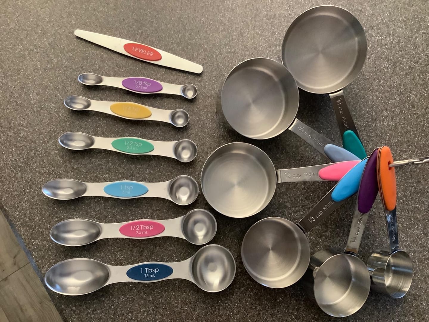 Customer photo review of Stainless Steel Magnetic Measuring Spoons Set