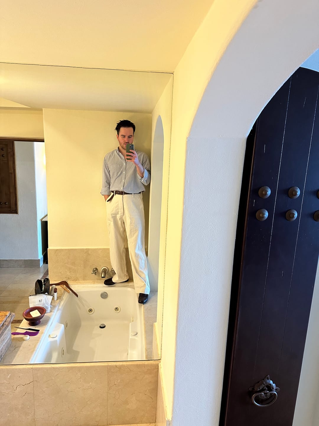 Customer photo review of USN Herringbone Deck Pants