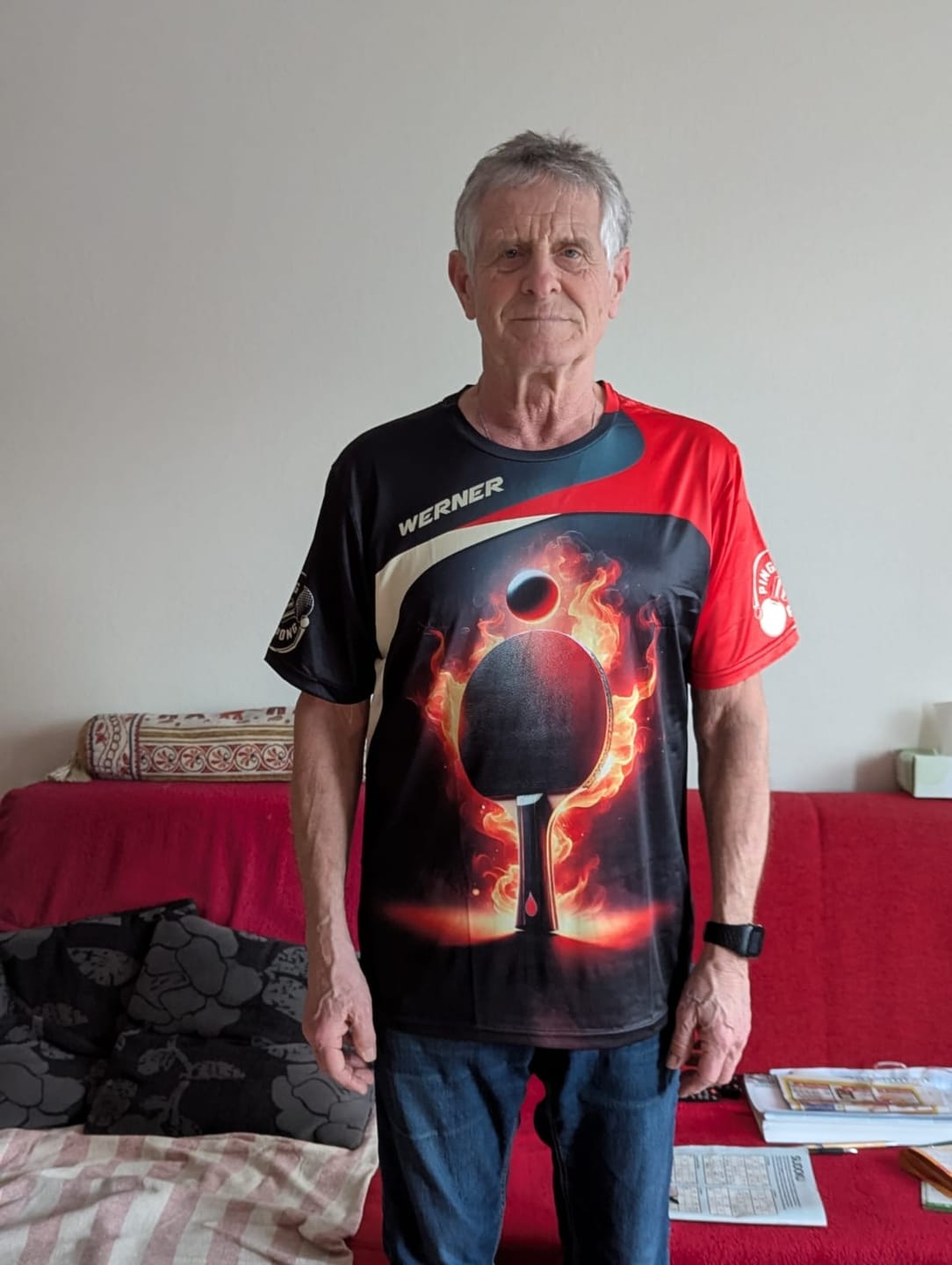 Customer photo review of Unisex Shirt, Custom Name Ping Pong T-Shirt, Ping Pong Club Clothing, Gifts for Ping Pong Players