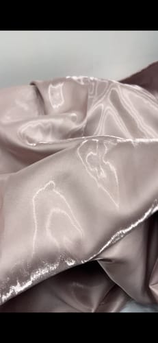 Customer photo review of Dusty Pink Liquid Bridal Satin