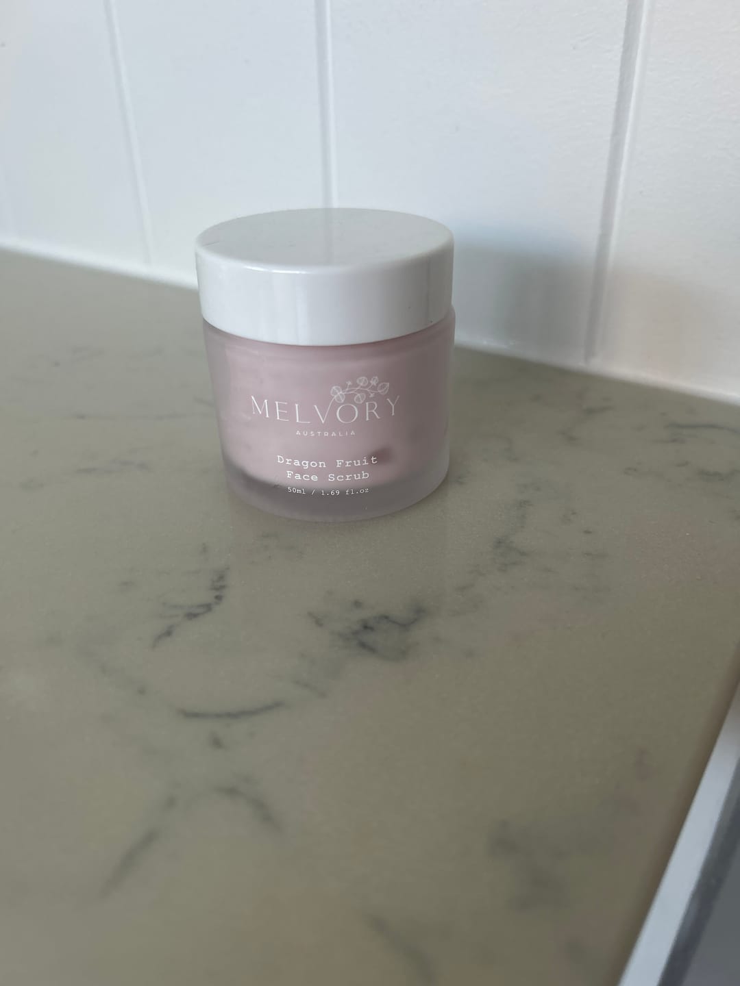 Customer photo review of Dragonfruit Face Scrub