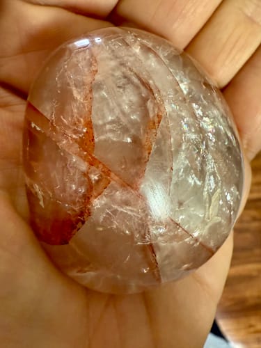 Customer photo review of $8 Fire Quartz Palmstone 1-Day-Flash-Sale