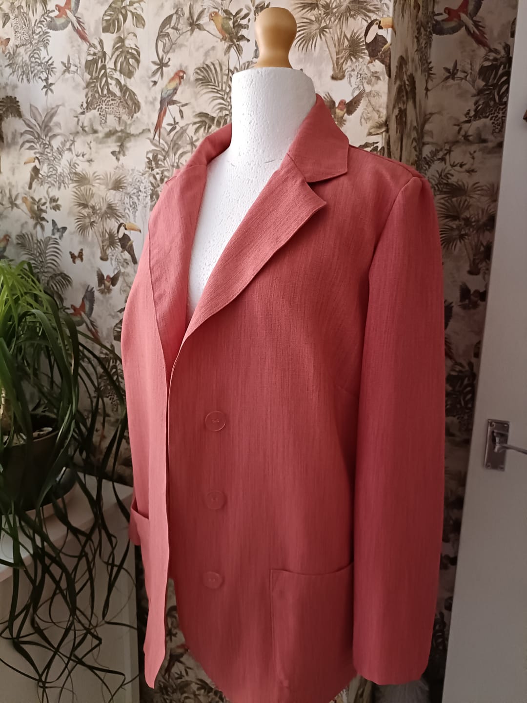 Customer photo review of Linen Look Suiting Fabric