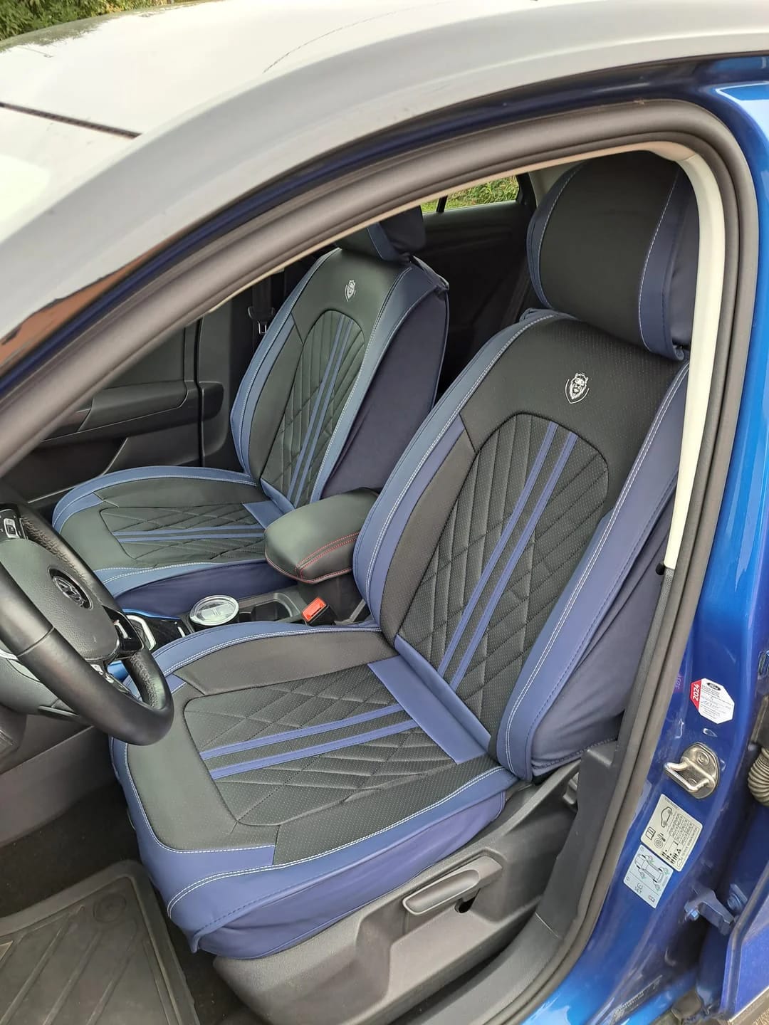 Customer photo review of Grey & Black Seat Cover
