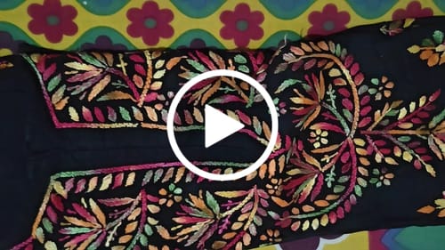 Customer video review of Aayat Black & Multicoloured Rayon Kurta
