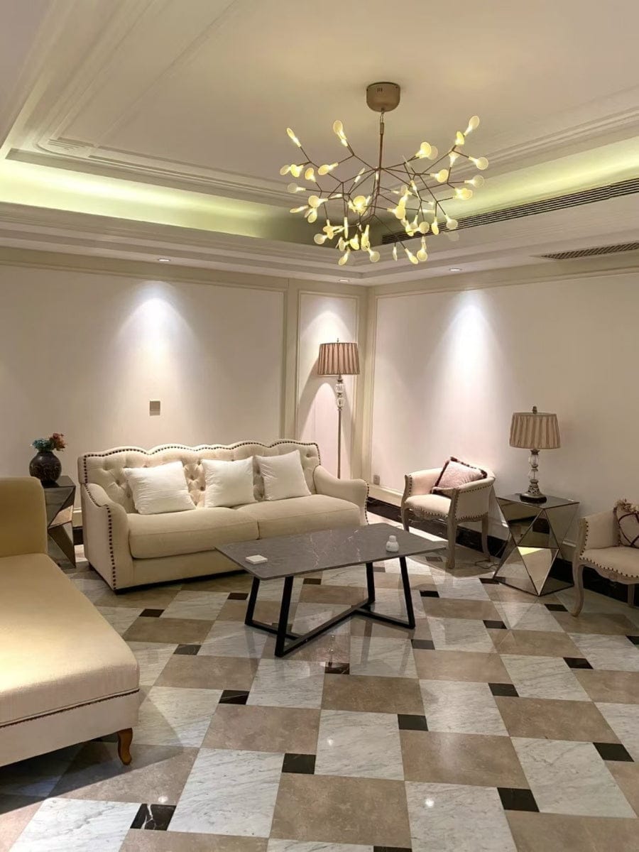 Customer photo review of Heracleum Rose Gold Branch Chandelier