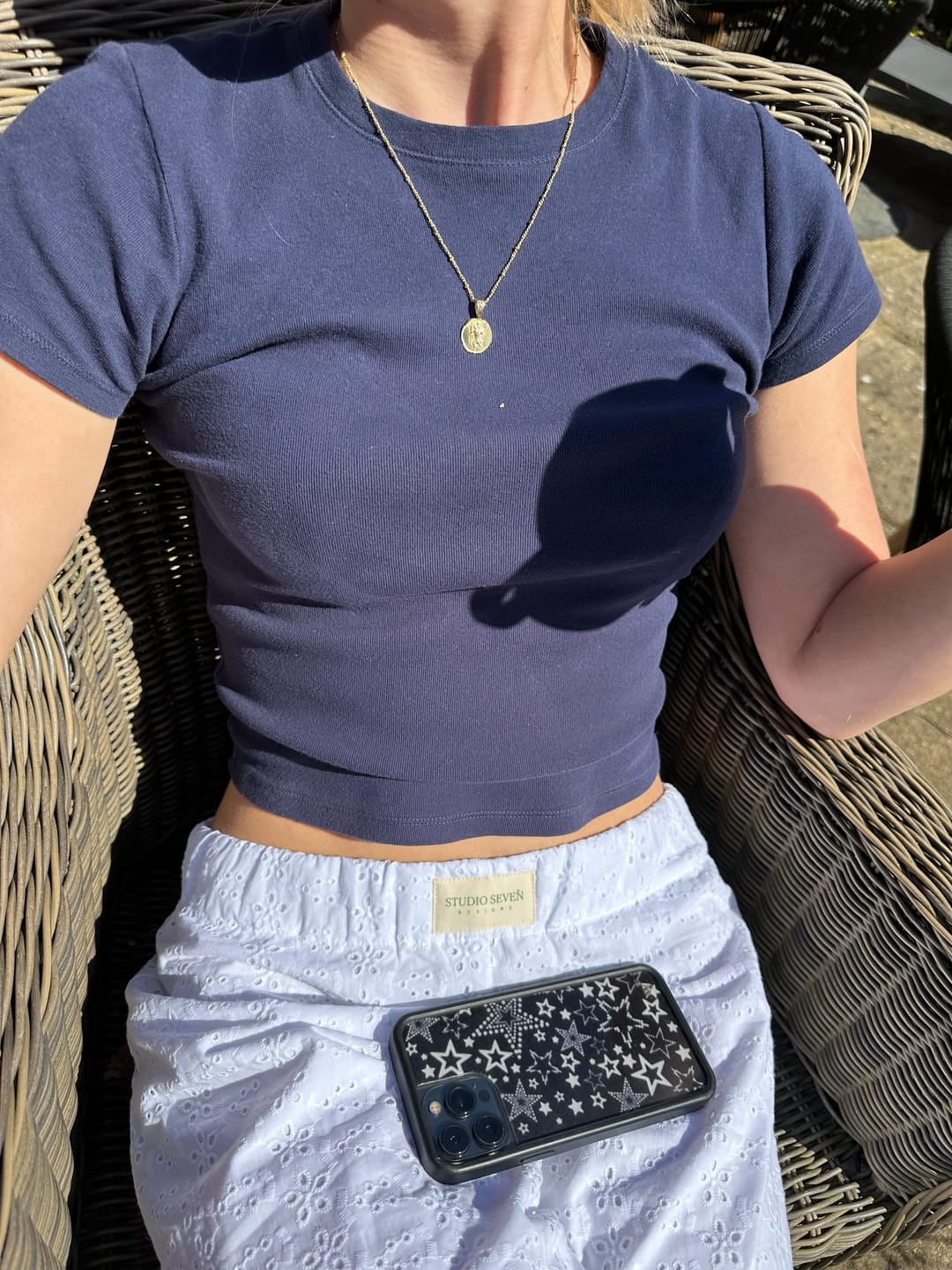 Customer photo review of St. Christopher Necklace - Stay Safe Wherever You Go
