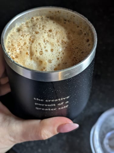 Customer photo review of Metal Insulated Quote Mug