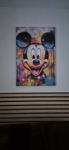 Customer photo review of Leinwandbild Mickey Portrait Pop Art Hochformat
