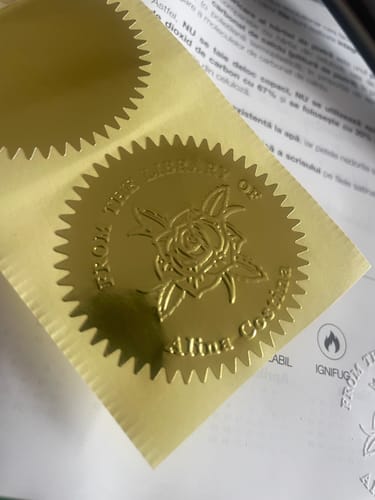 Customer photo review of 50 Golden Seal Sticker