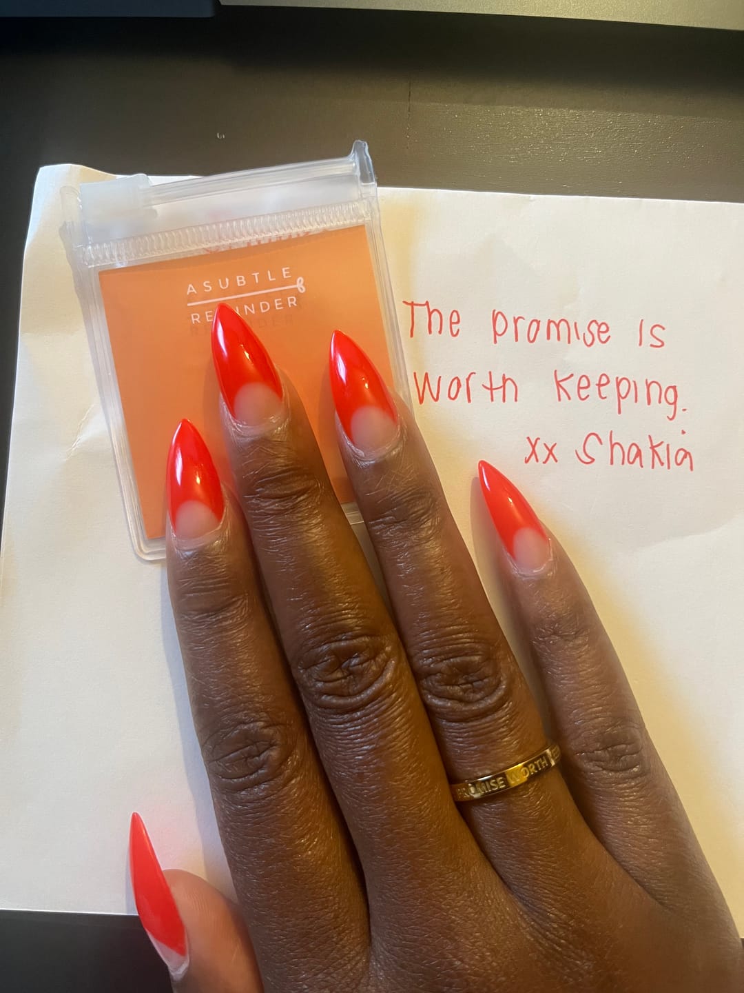 Customer photo review of A PROMISE WORTH KEEPING RING