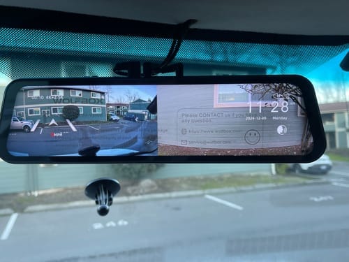 Customer photo review of WOLFBOX G900Pro 12MP WiFi Touch Screen Rear View Mirror Dash Cam Smart Mirror