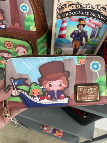 Customer photo review of Loungefly Willy Wonka and the Chocolate Factory 50th Anniversary Zip-Around Wallet