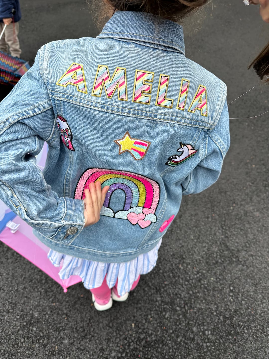 Customer photo review of Design Your Own Patched Denim Jacket