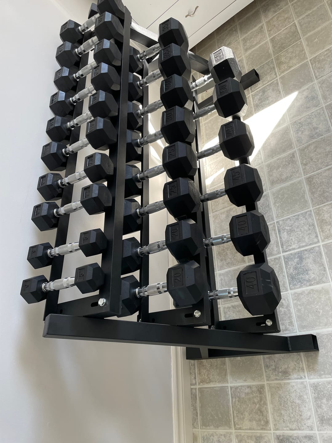 Customer photo review of Haltères Hexagonaux en Caoutchouc (Vendu à l'unité)