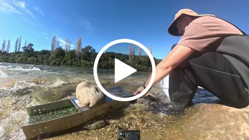 Customer video review of 888 Gold Rat sluice - with Mini cell Dream mat