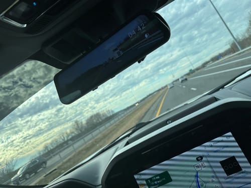 Customer photo review of WOLFBOX G900Pro 12MP WiFi Touch Screen Rear View Mirror Dash Cam Smart Mirror