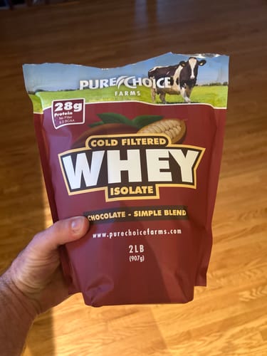 Customer photo review of Whey Protein Isolate Chocolate