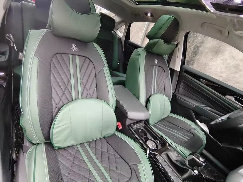 Customer photo review of Black & Red Seat Cover