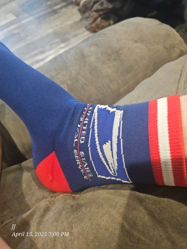 Customer photo review of US Postal Service Retro Cycling Socks