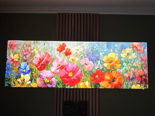 Customer photo review of Wechselmotiv | Leuchtende Frühlingsblumen | Panorama