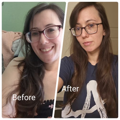 Customer photo review of Moroccan Mint Hair Growth Shampoo & Conditioner Bundles | 8oz and 12oz