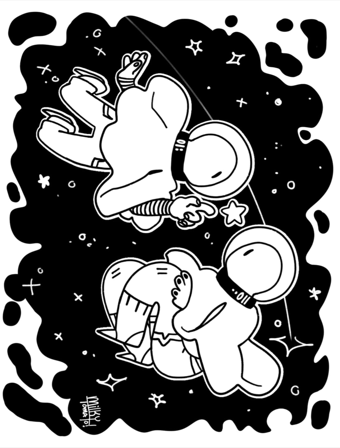 Customer photo review of Space Ghost Coloring Page PDF