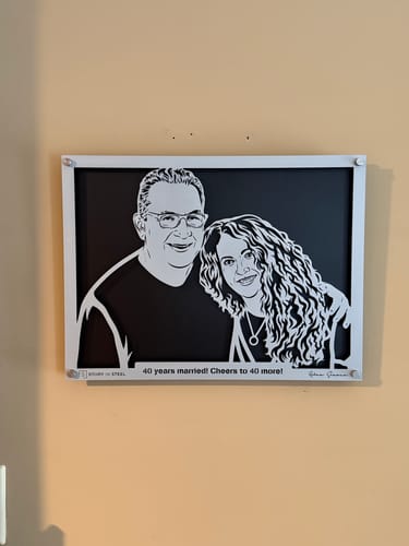 Customer photo review of Custom Metal Portrait