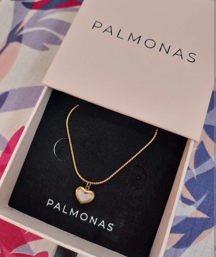 Customer photo review of White Heart Necklace