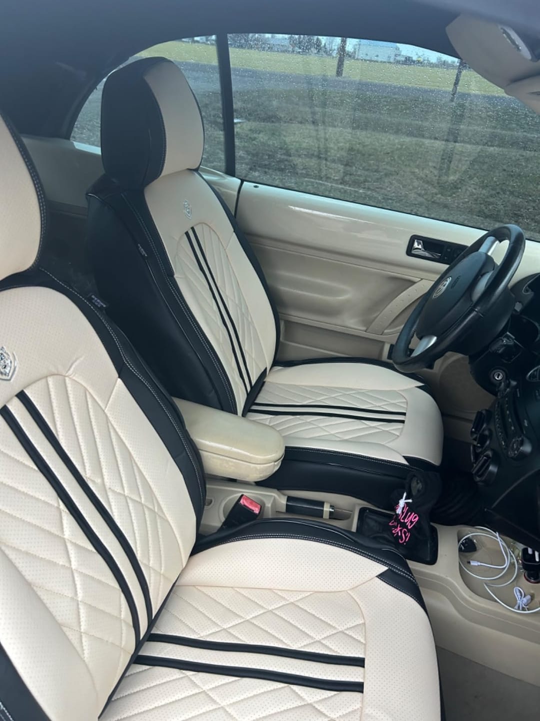Customer photo review of Coffe Seat Cover
