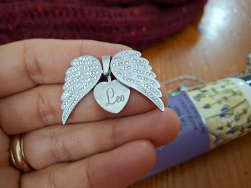 Customer photo review of Collana Angelo Mio Con Incisione Personalizzata