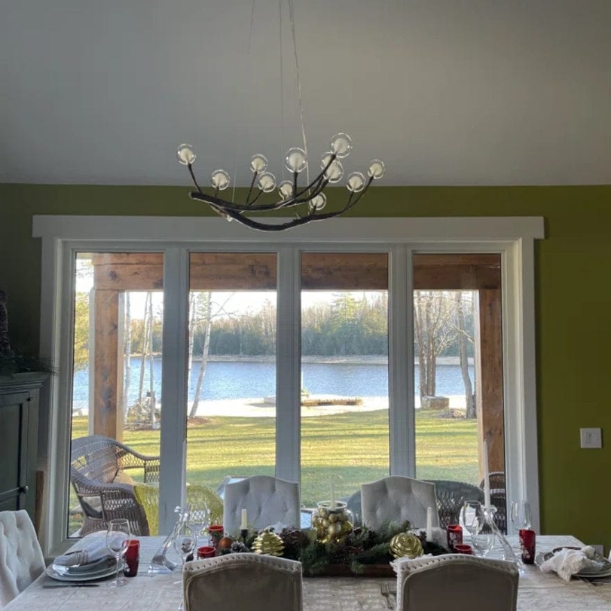 Customer photo review of Rustic Tree Branch Chandelier, Dimmable