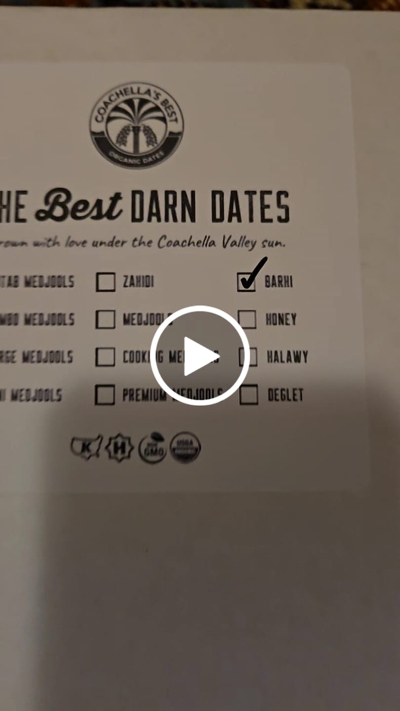Customer video review of Organic Barhi Dates Box