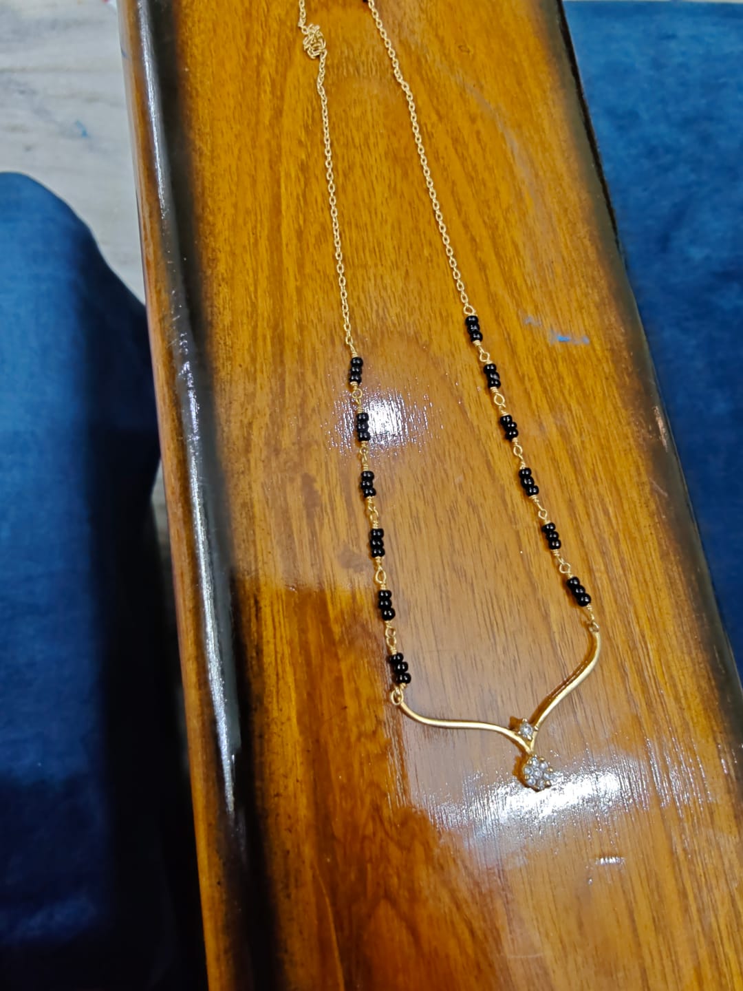 Customer photo review of Niyati Diamond Mangalsutra | BIS Hallmarked | 18k Gold Vermeil