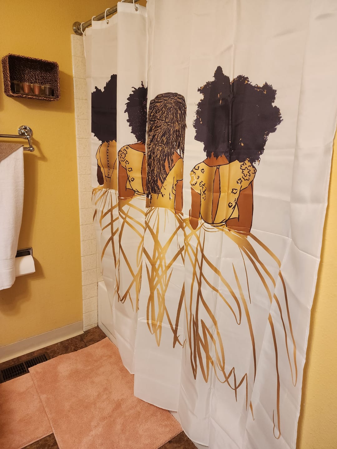 Customer photo review of Royal White Shower Curtain