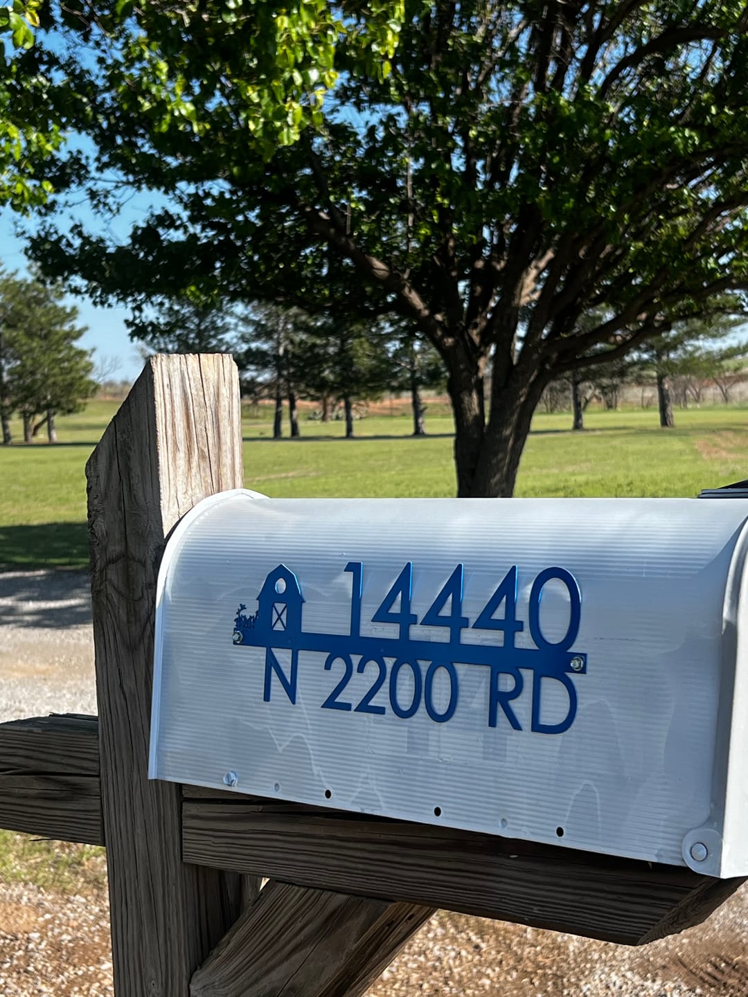 Customer photo review of Modern Outdoor House Numbers - 9 Styles - Personalized Address Signs for House