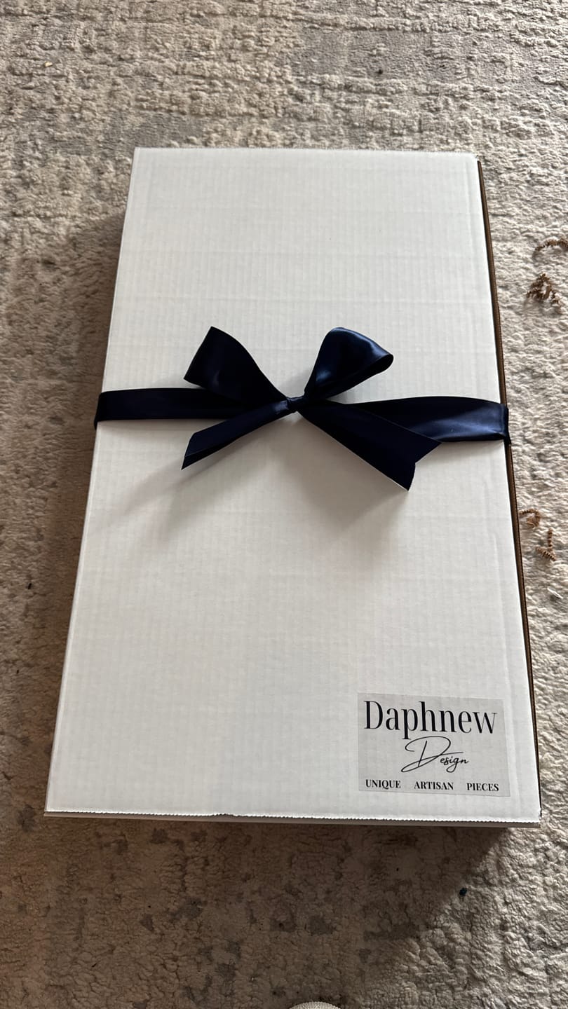 Customer photo review of Whale Tail Cutting Board Gift Set with Ocean Resin Design