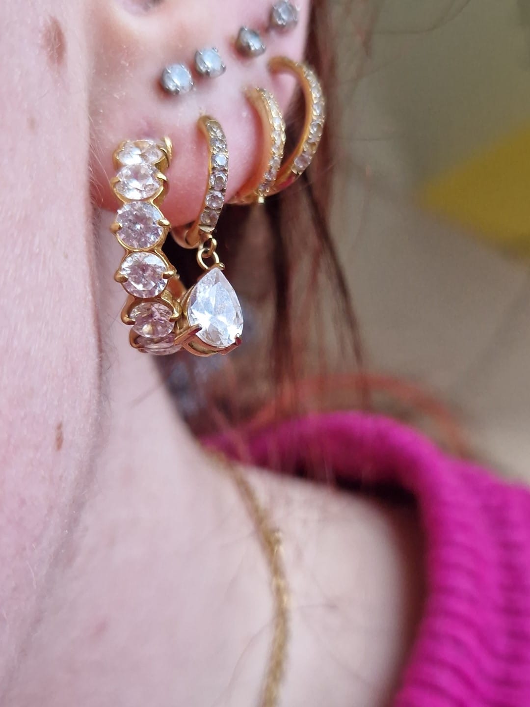 Customer photo review of Sunset Kreolen | 18K vergoldet