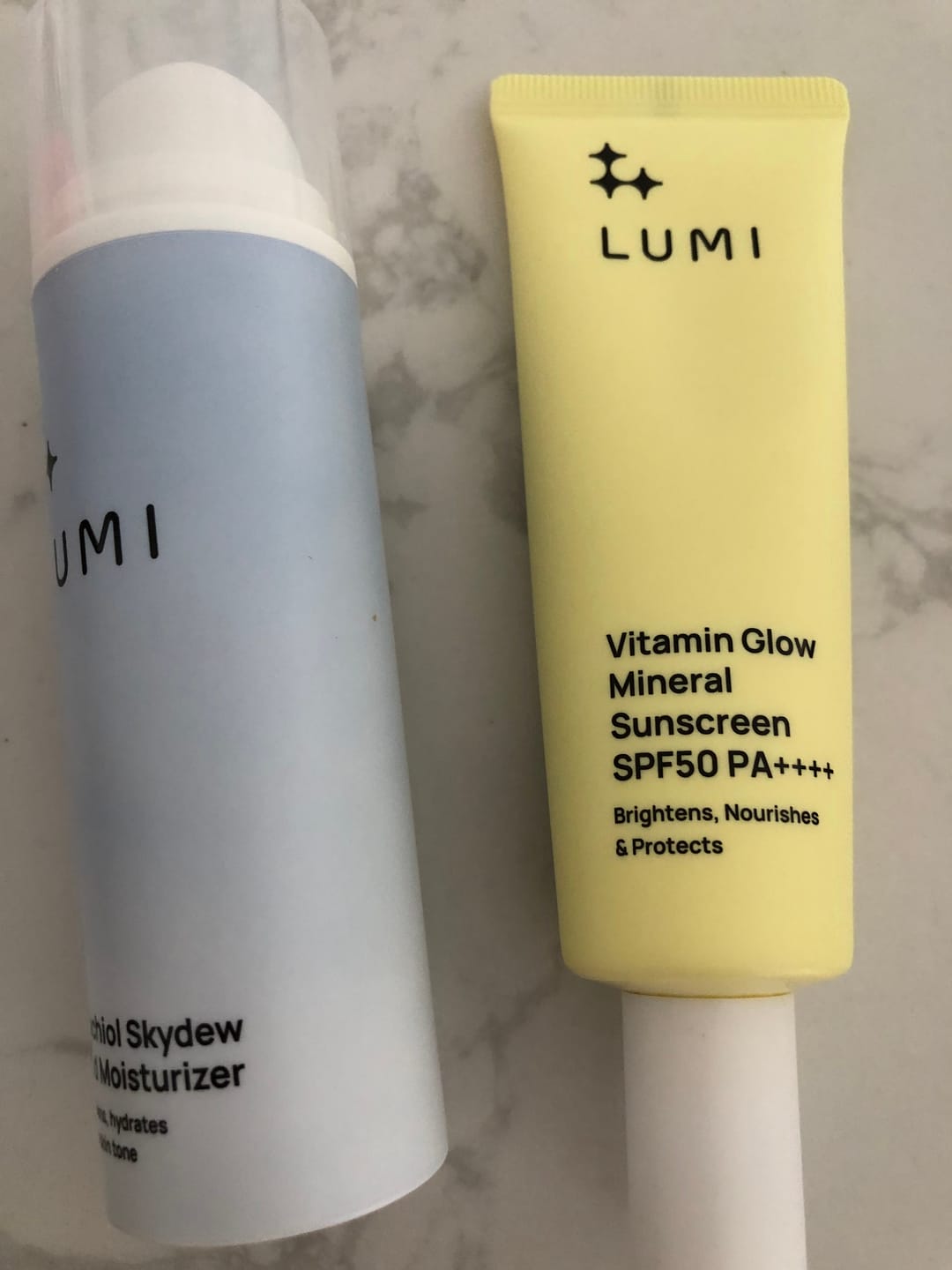 Customer photo review of Vitamin Glow Mineral Sunscreen